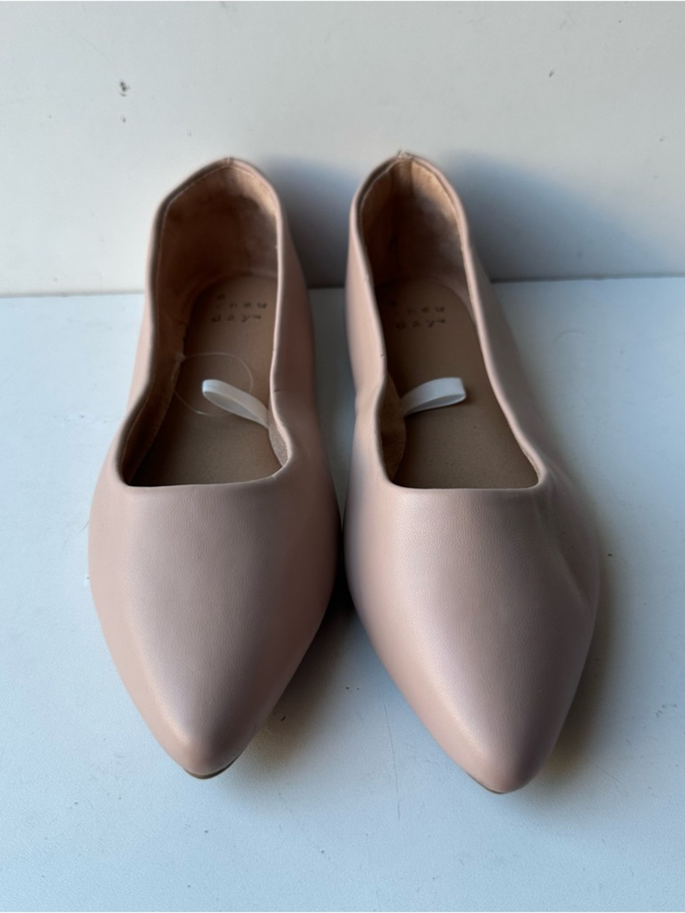 A New Day Women’s Nude Beige Pointed Toe Flats Size 6